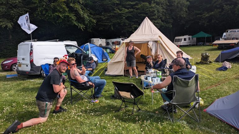 Life skills students camping