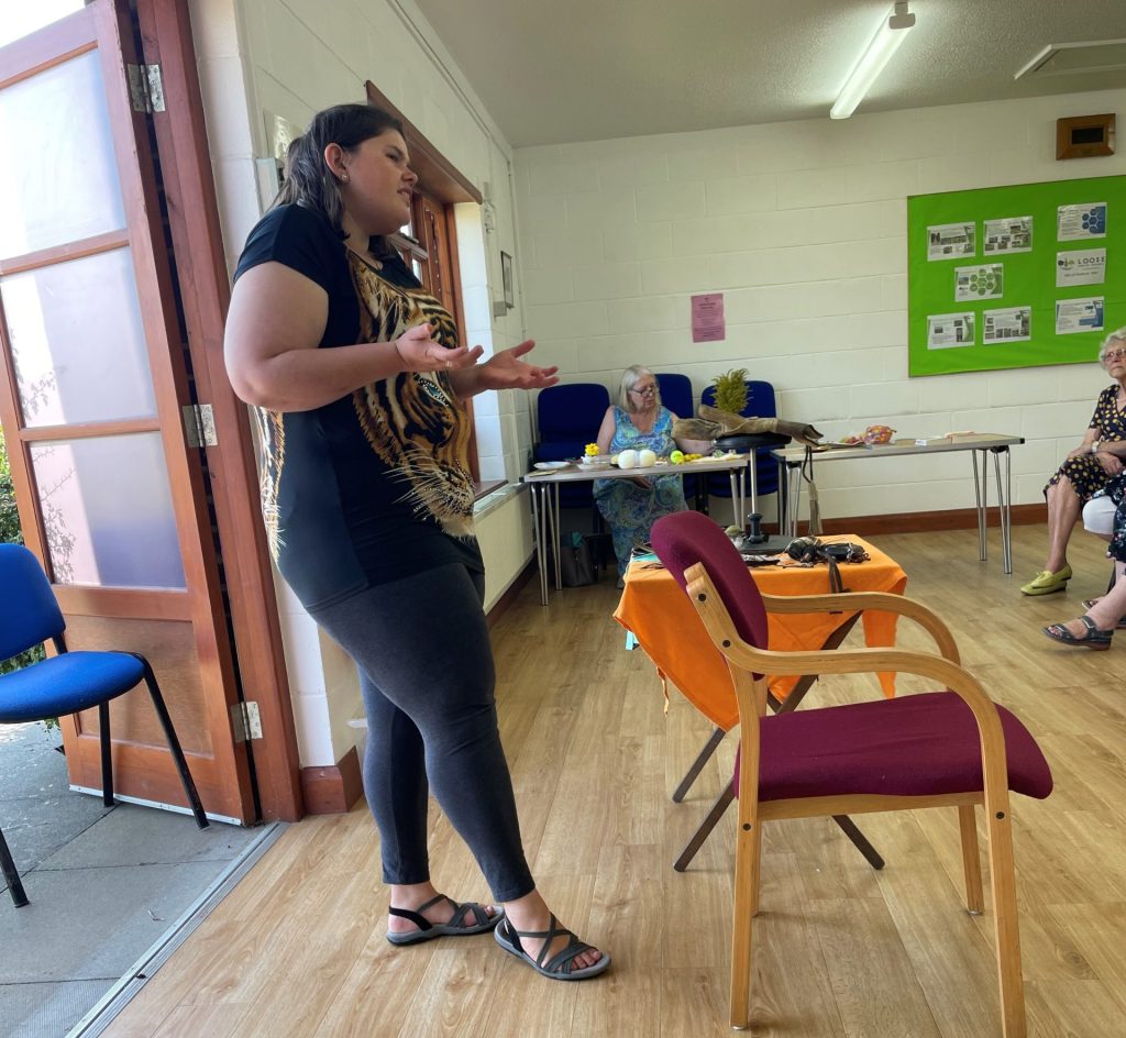 Milly presenting at the Womens Institute in Loose, Kent