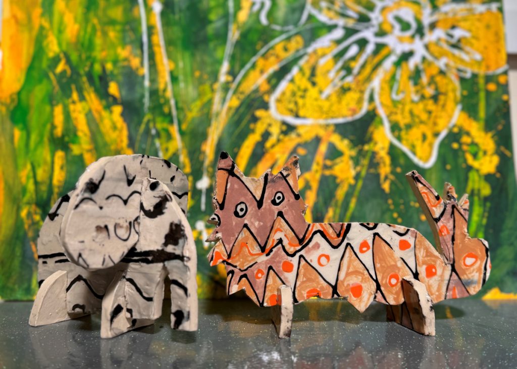 Art at the Farm ceramic animals