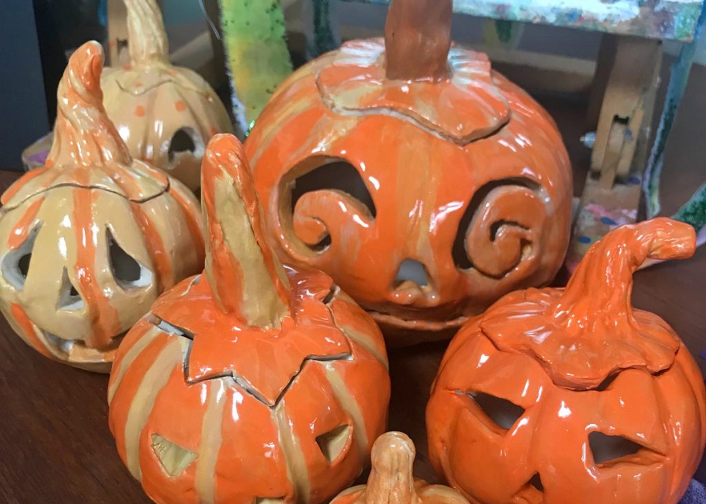 Art at the Farm ceramic pumpkins