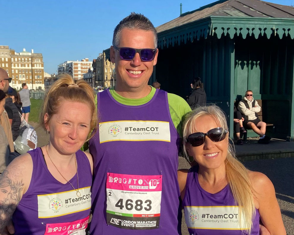 3 runners fundraising for COT