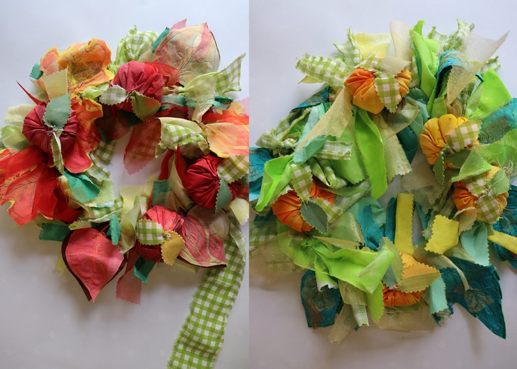 Art at the farm fabric wreaths