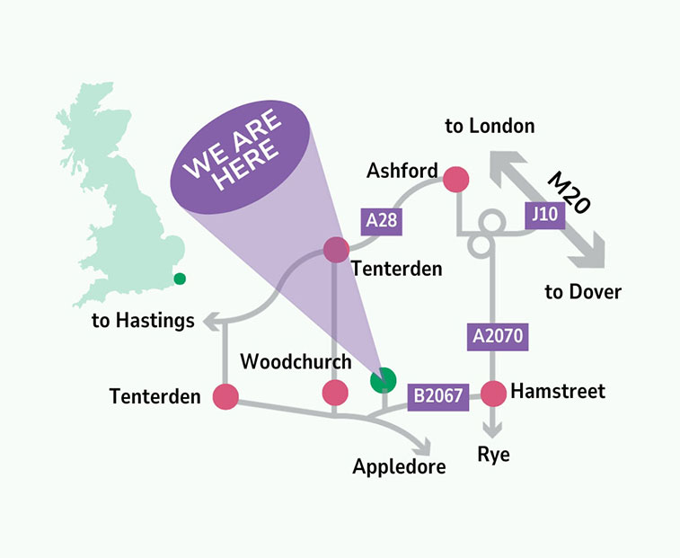 Map to the Rare Breeds Centre