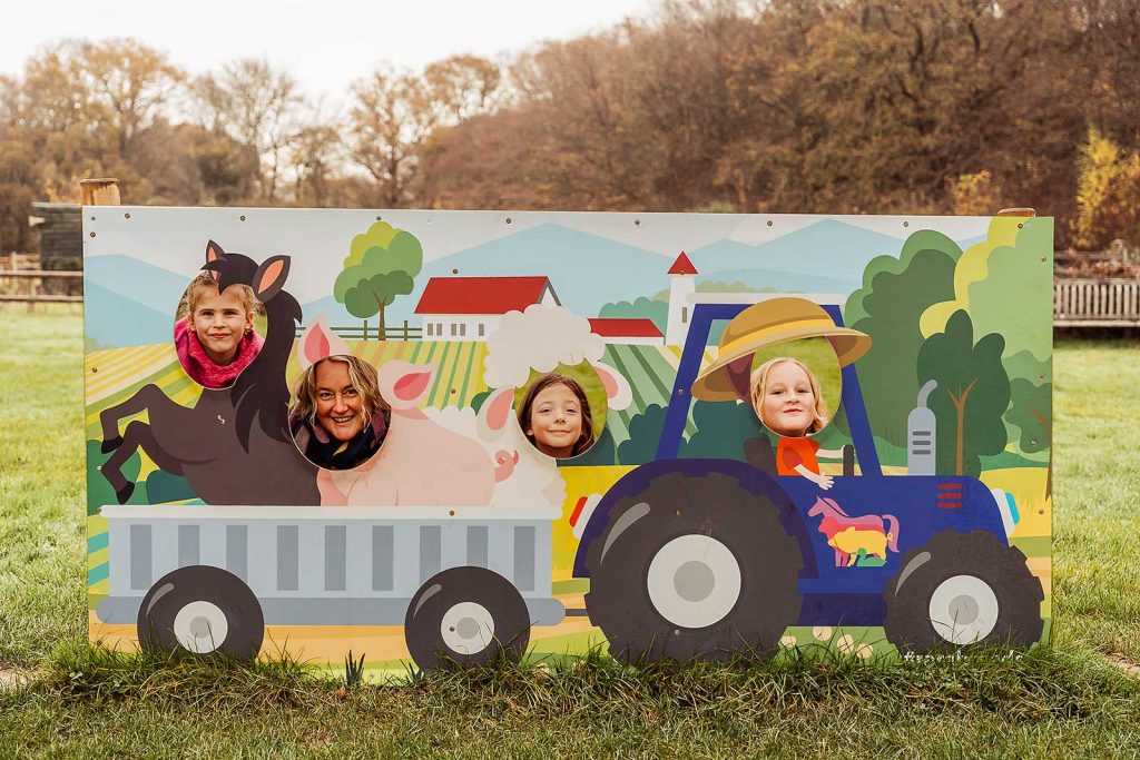 People getting their pictures taken