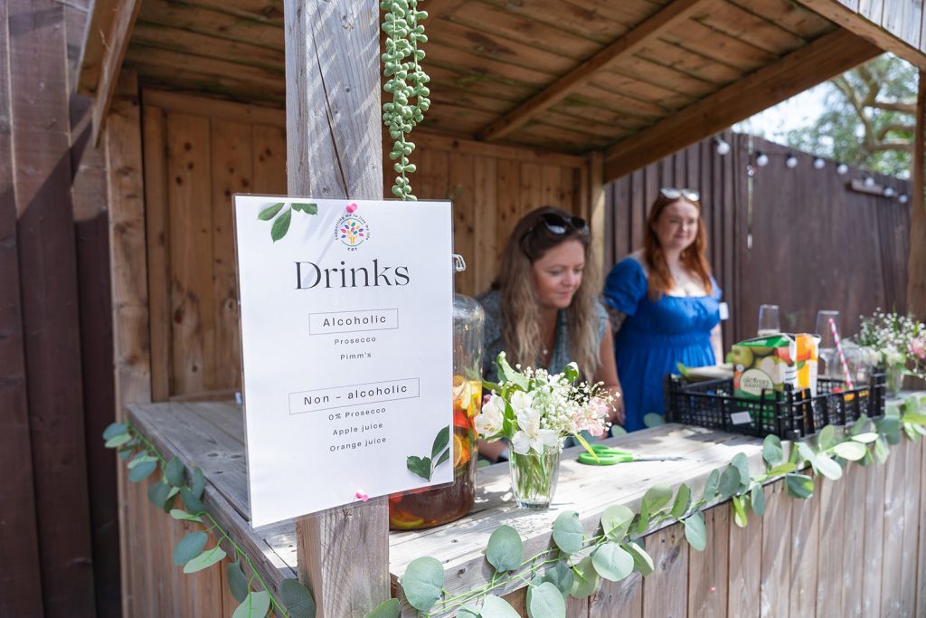Drinks being served at the conference centre opening
