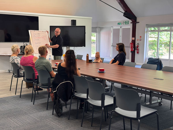 A training in the conference centre